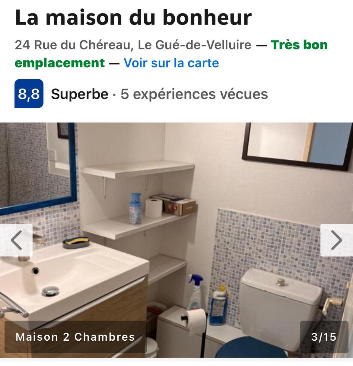 La Maison Du Bonheur Le Gué-de-Velluire Exteriér fotografie