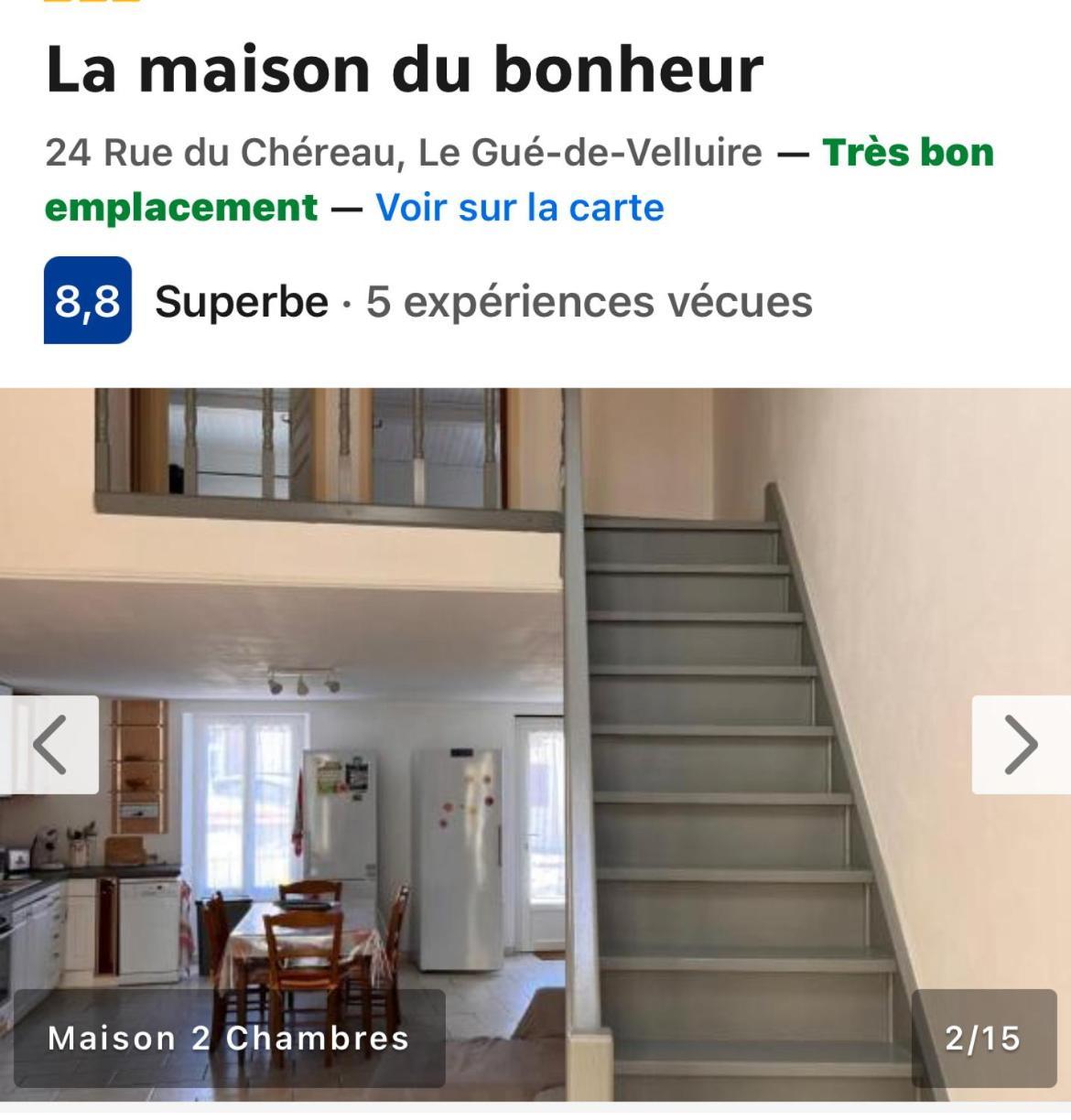 La Maison Du Bonheur Le Gué-de-Velluire Exteriér fotografie