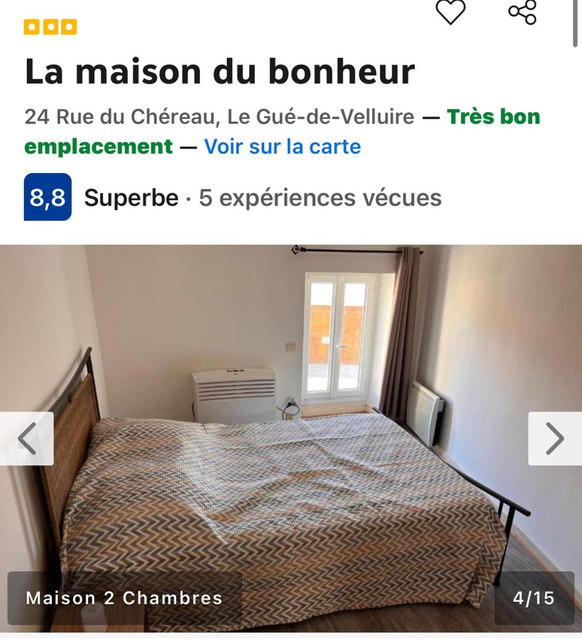 La Maison Du Bonheur Le Gué-de-Velluire Exteriér fotografie
