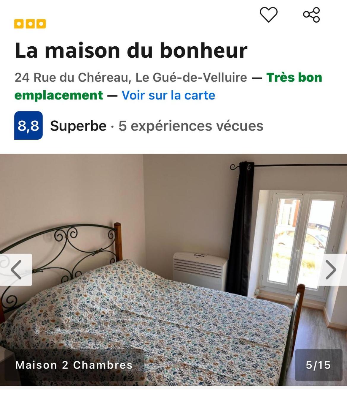 La Maison Du Bonheur Le Gué-de-Velluire Exteriér fotografie
