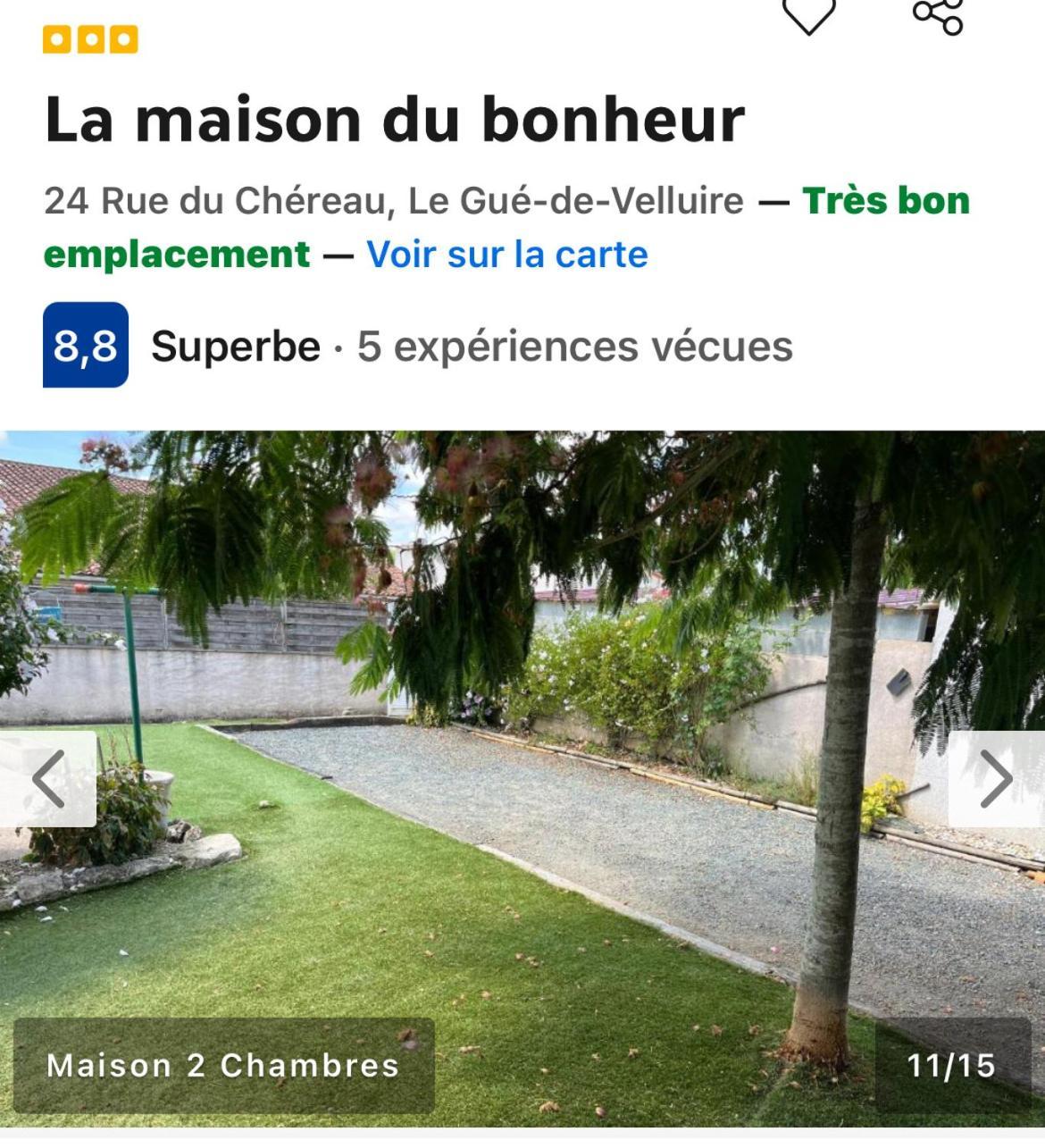 La Maison Du Bonheur Le Gué-de-Velluire Exteriér fotografie